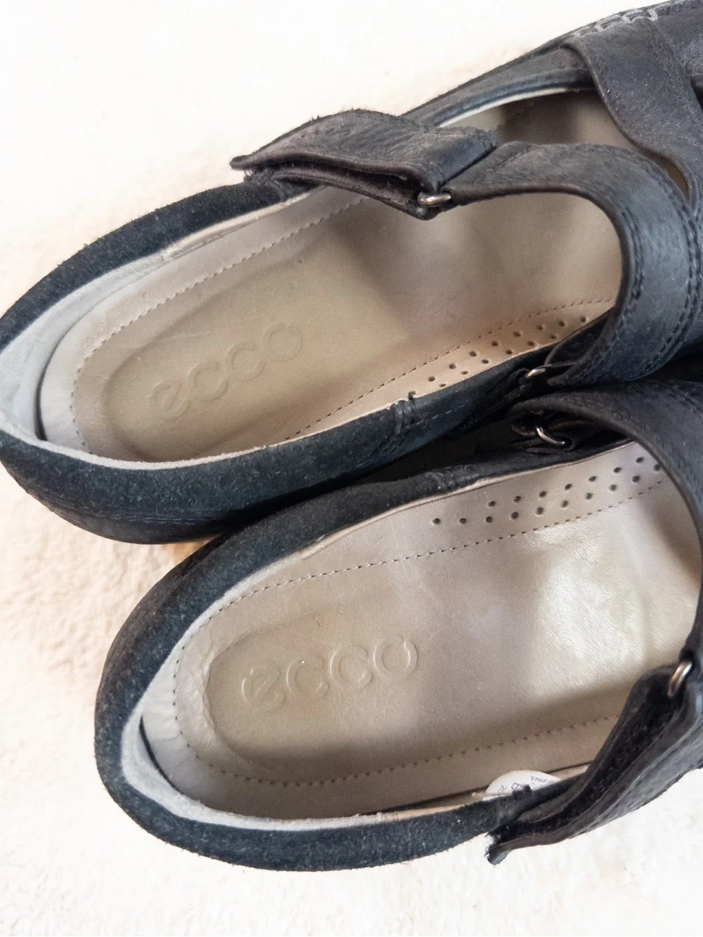 ECCO Black Mary Jane Leather Shoes Women’s Size 37 US 6.5/7 Comfort Flats